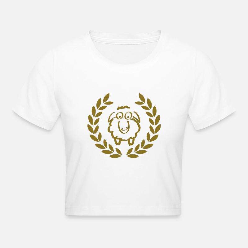 sheep deluxe - Cropped T-Shirt - white