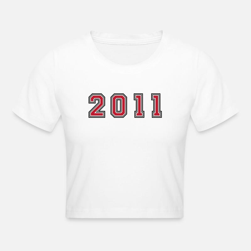 2011 year number - Cropped T-Shirt - white