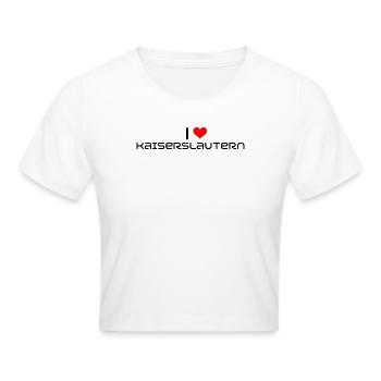 Liebe Deine Stadt - Frauen Cropped T-Shirt - Weiß - Vorne - Marisol (170cm)