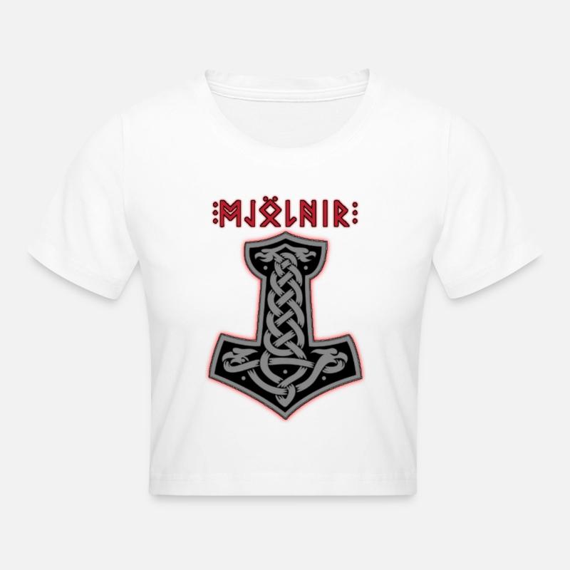 Mjölnir2 - Crop top - blanc