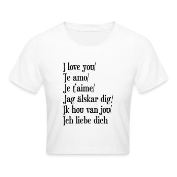 I Love you - Crop top - blanc - Devant - Marisol (170cm)
