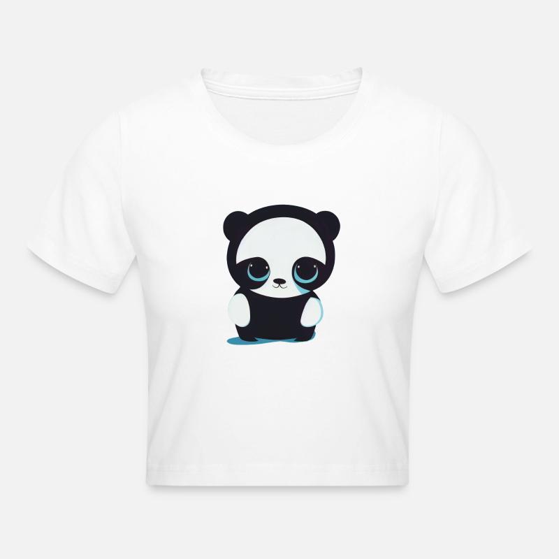 Panda 1 - Cropped T-Shirt - white