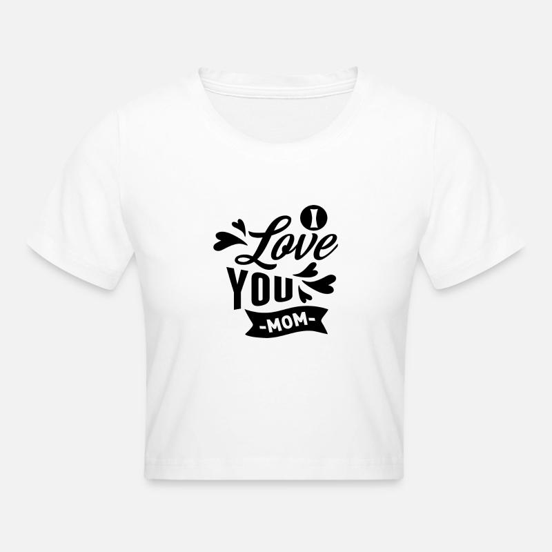 Je t'aime, maman - Crop top - blanc