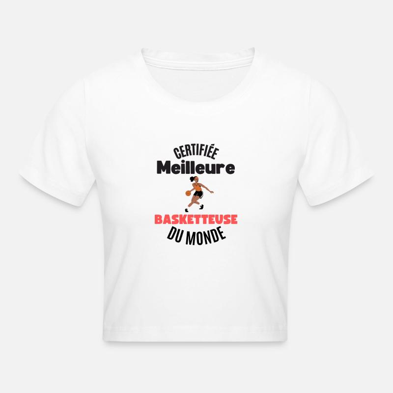 certifiée meilleure basketteuse - Crop top - blanc