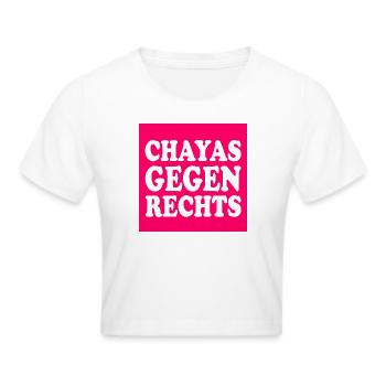 chayas gegen rechts - Frauen Cropped T-Shirt - Weiß - Vorne - Marisol (170cm)