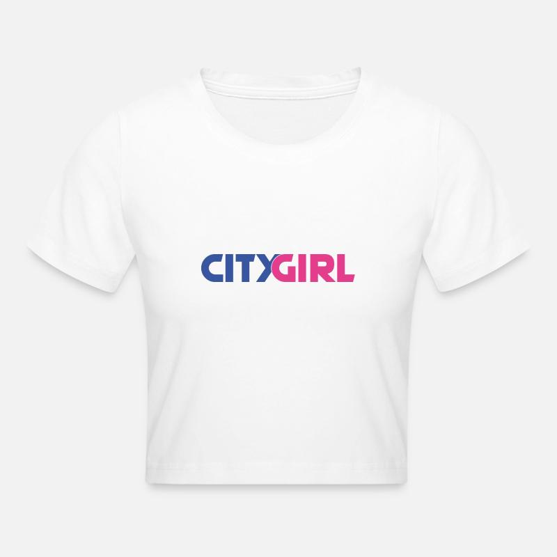 Nouveau logo de citadine - Crop top - blanc