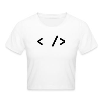 Code tags - Cropped T-Shirt - white - Front - Marisol (170cm)