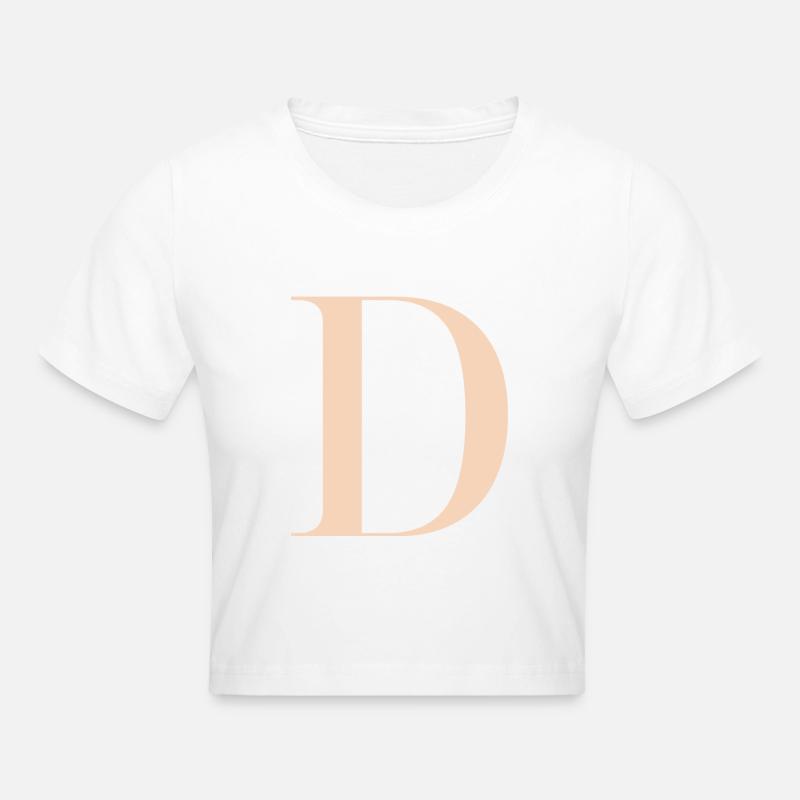 Lettre D Beige - Crop top - blanc