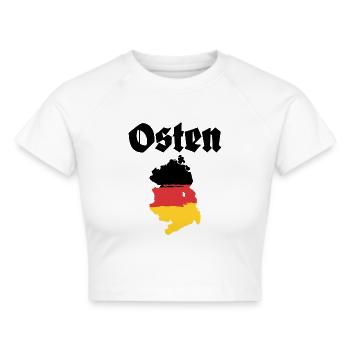 Osten DDR Ostdeutschland - Frauen Cropped T-Shirt - Weiß - Vorne - Marisol (170cm)