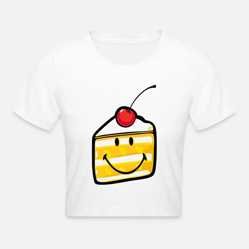 Smiley Cake - Crop top - blanc