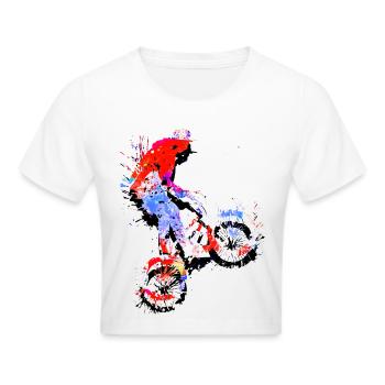 BMX vélo freestyle | Freestyler | Idée de cadeau - Crop top - blanc - Devant - Marisol (170cm)