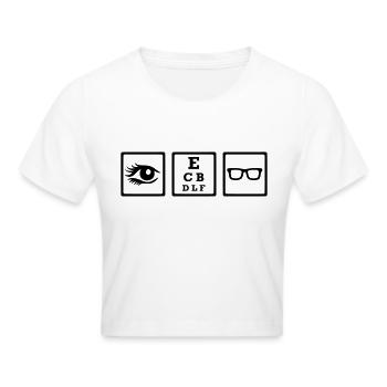 Optiker - Frauen Cropped T-Shirt - Weiß - Vorne - Marisol (170cm)