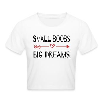 Små bryster store drømme - Cropped T-Shirt - hvid - Foran - Marisol (170cm)