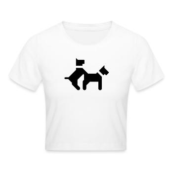Fickende Hunde - Frauen Cropped T-Shirt - Weiß - Vorne - Marisol (170cm)