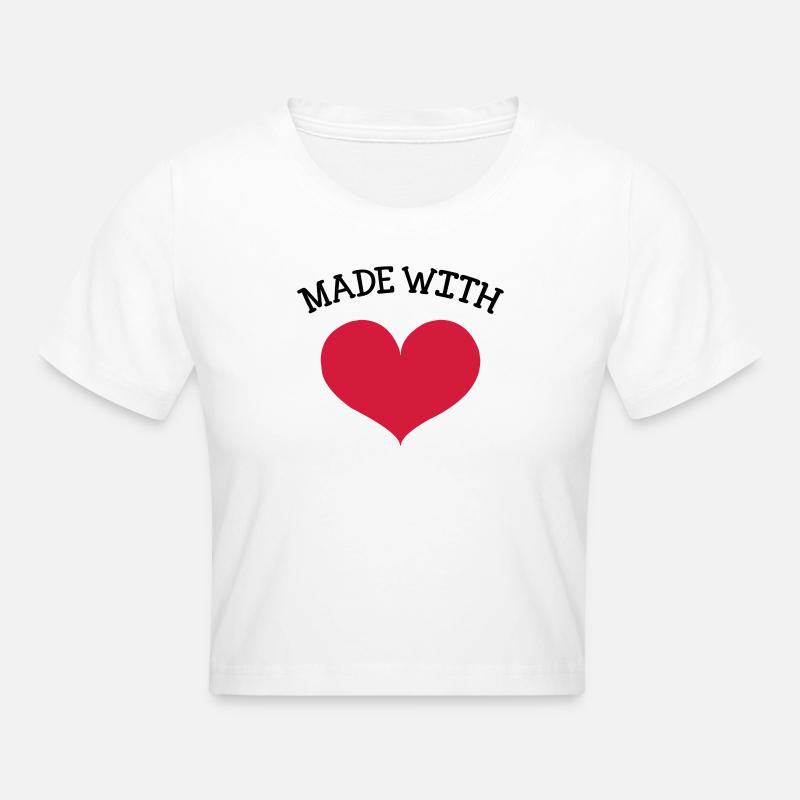 made with love - Crop top - blanc