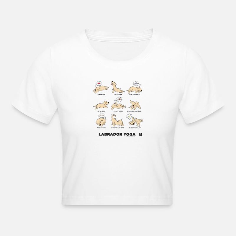 LABRADOR YOGA BEIGE - Crop top - blanc