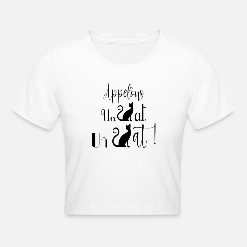 chat - Crop top - blanc