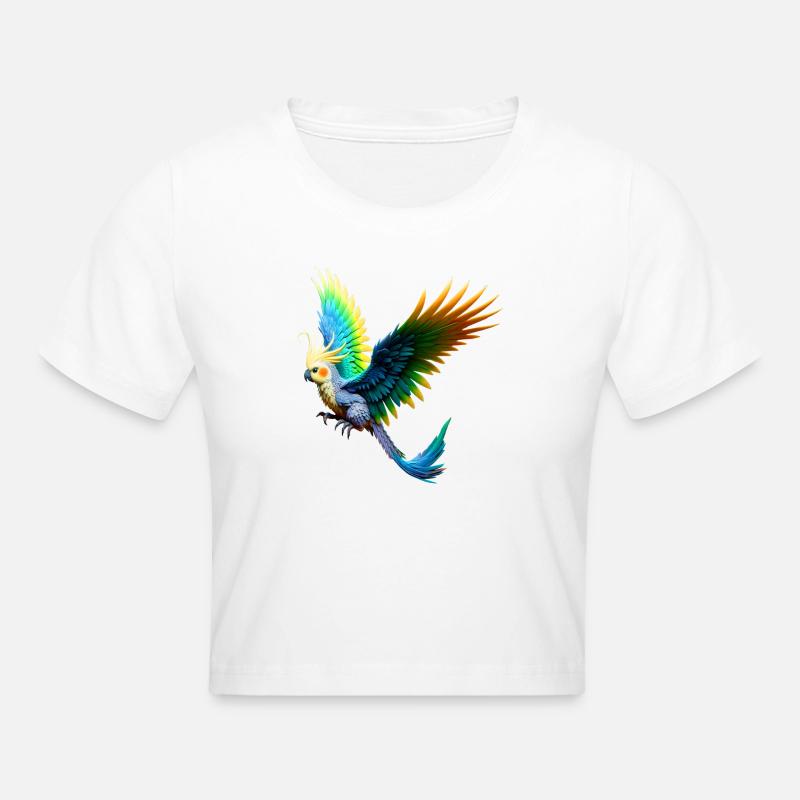 Rainbow Nymph (03) - Cropped T-Shirt - white