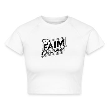 Faim gourmet - Foodie - Crop top - blanc - Devant - Marisol (170cm)