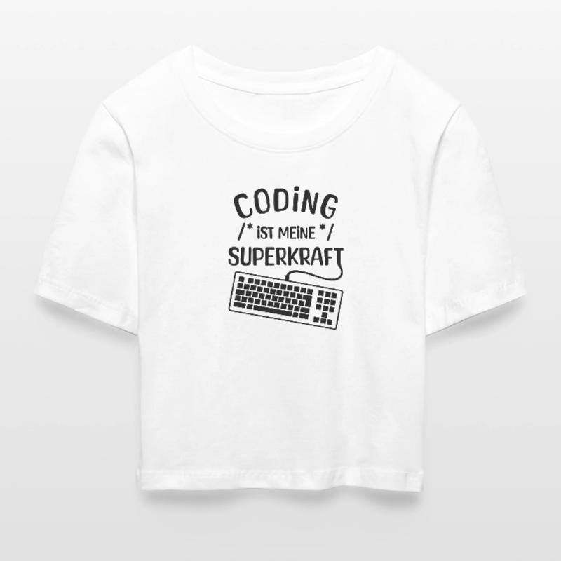 Computer Code Statement Developer Computerfreak Frauen Cropped T-Shirt