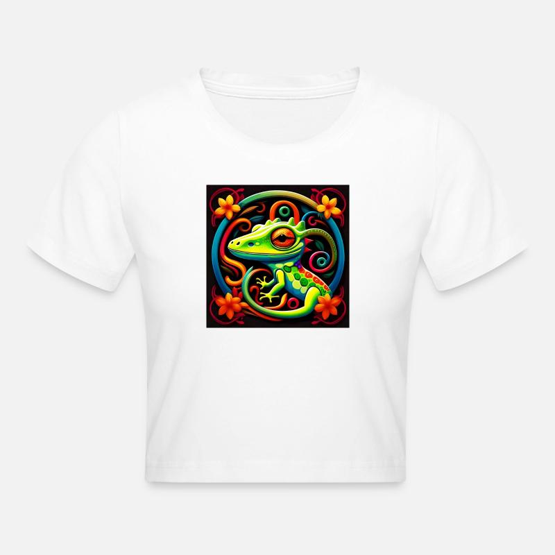 Gecko - Crop top - blanc