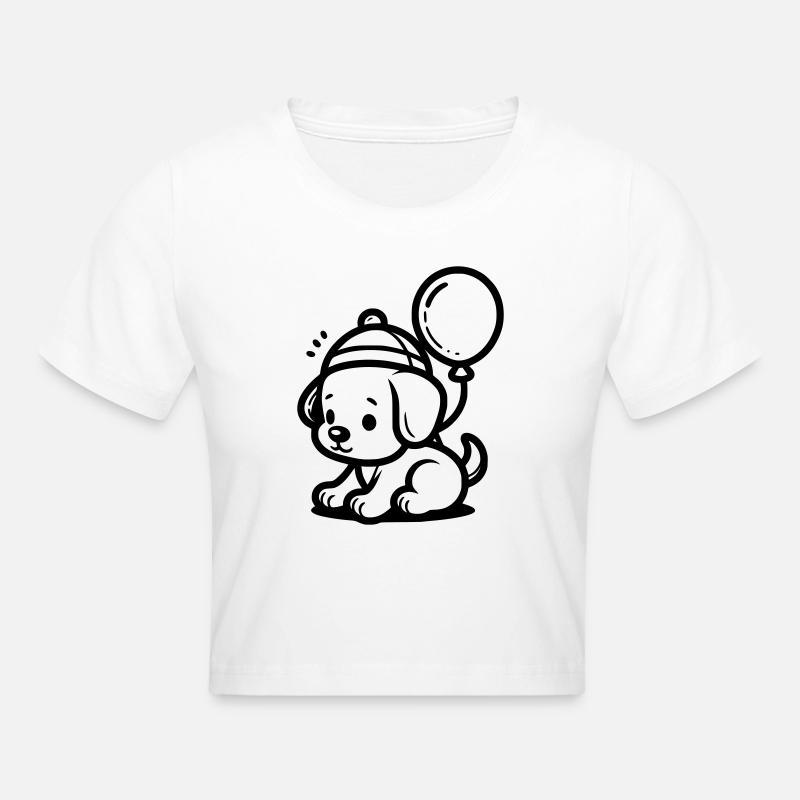 Puppy - Cropped T-Shirt - white