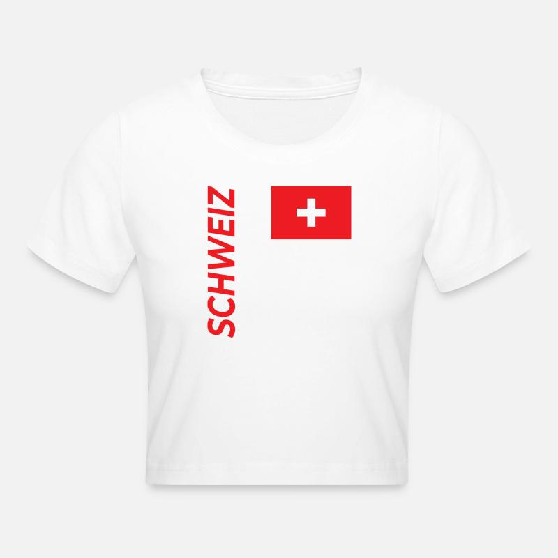 Jungfraujoch - Crop top - blanc