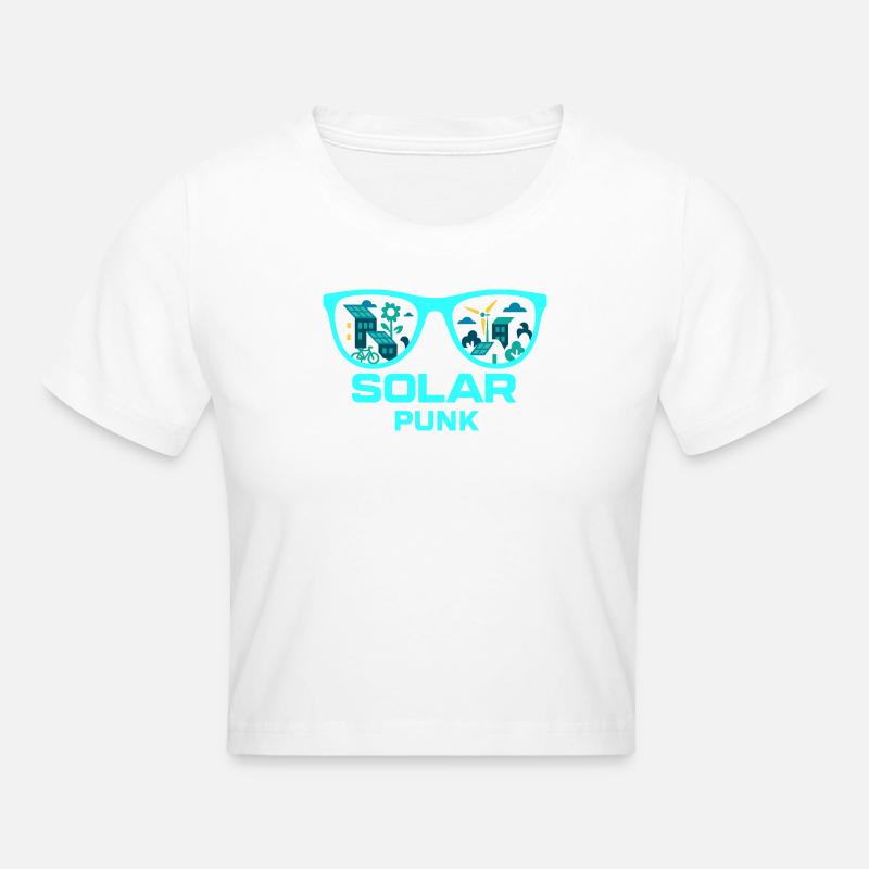 Solarpunk Vision - Crop top - blanc
