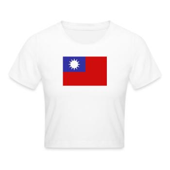 Taiwan-Flagge - Frauen Cropped T-Shirt - Weiß - Vorne - Marisol (170cm)