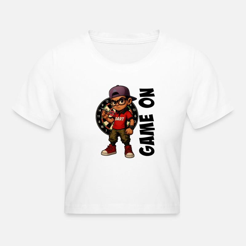 Darts,Darts,Darts Player - Cropped T-Shirt - white
