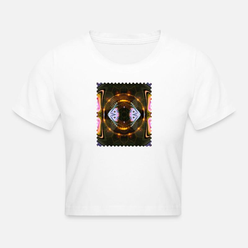 Mandala Kaléidoscope Ardent - Crop top - blanc