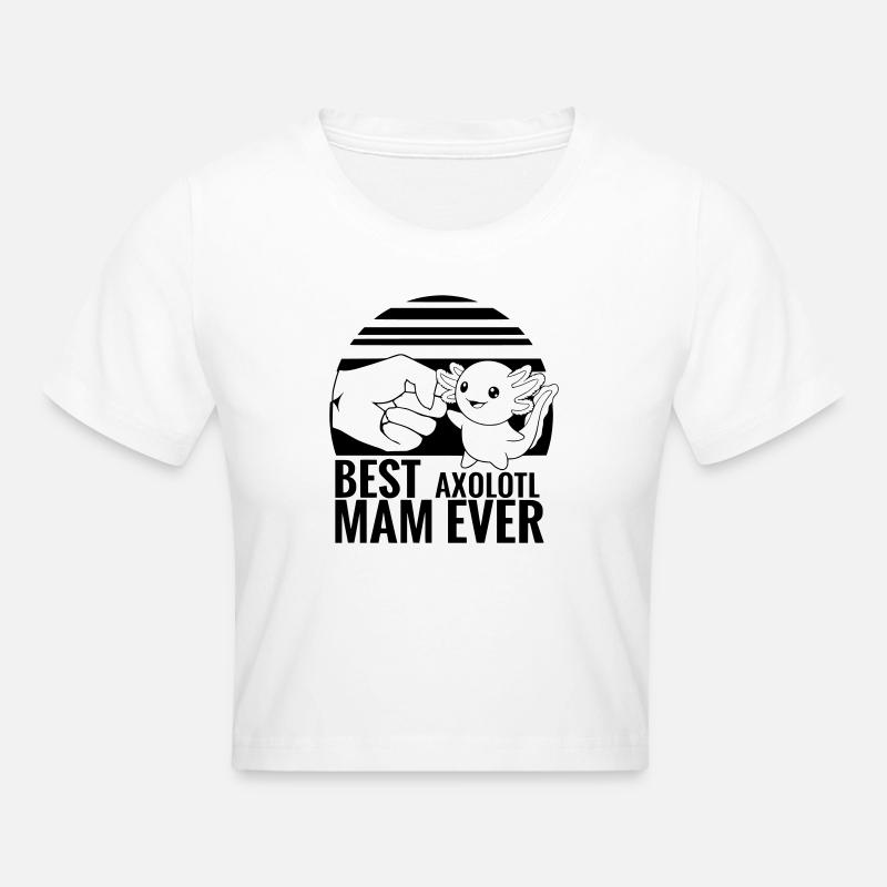 axolotl_mama - Cropped T-Shirt - white