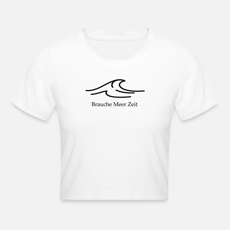 Le temps en mer est parfait pour les vacances - Crop top - blanc