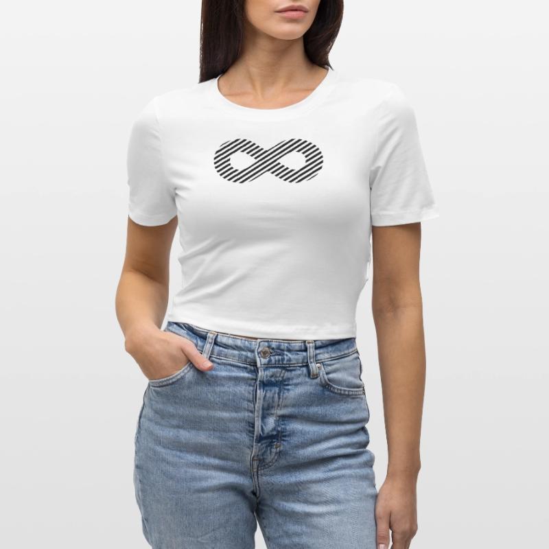 Infinity sign - pattern stripes Cropped T-Shirt