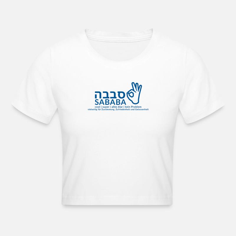 Sababa - Cropped T-Shirt - white