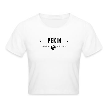 Pékin Coordonnées Géographiques Stylisées - Crop top - blanc - Devant - Marisol (170cm)