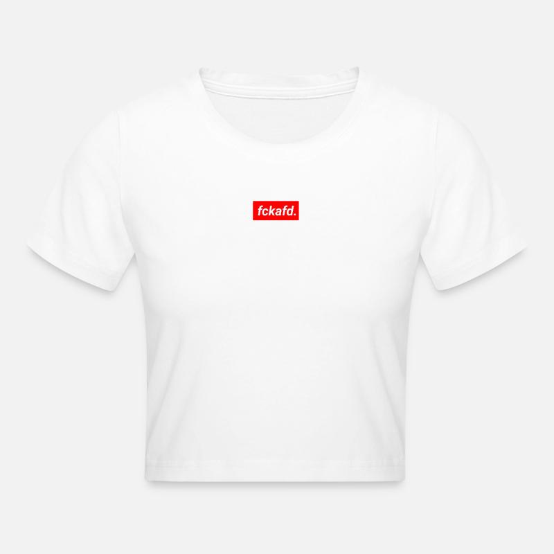FCKAFD - Cropped T-Shirt - white