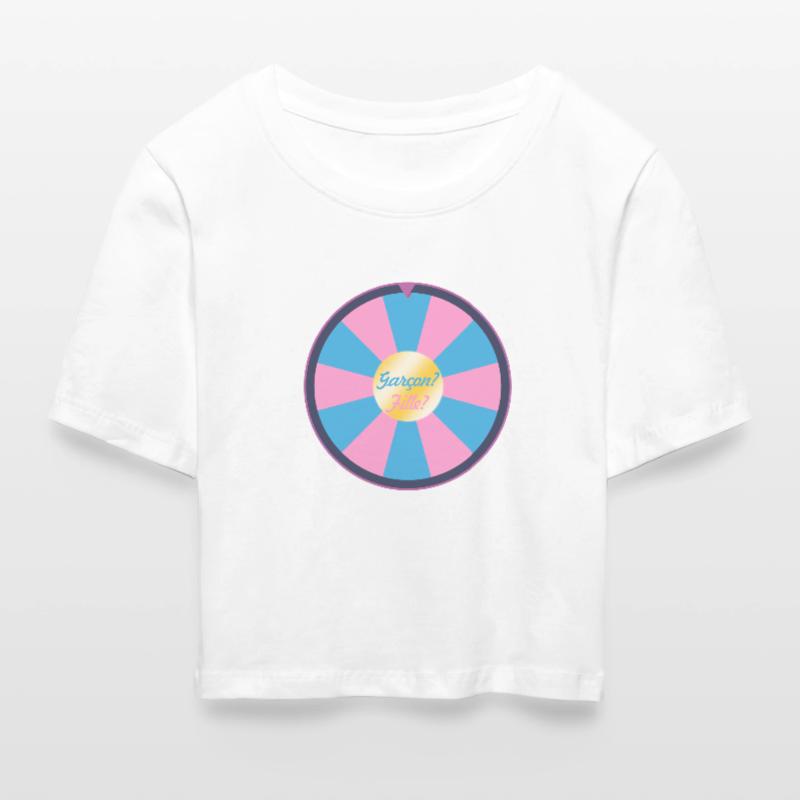 Wird es ein Junge oder ein Mädchen sein? Frauen Cropped T-Shirt