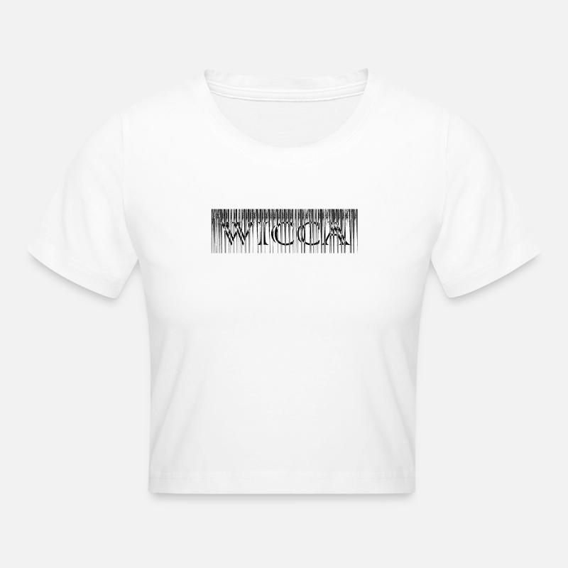 Lettrage Witch Design Noir - Crop top - blanc
