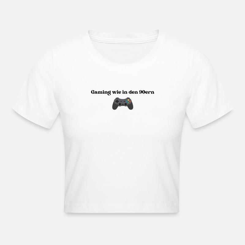 Gaming wie in den 90ern - Frauen Cropped T-Shirt - Weiß