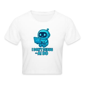 KI Debug: AI übernimmt das Debuggen - Frauen Cropped T-Shirt - Weiß - Vorne - Marisol (170cm)