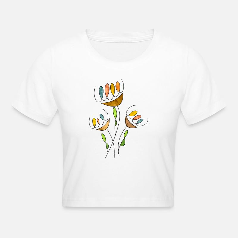 Fleur - Crop top - blanc