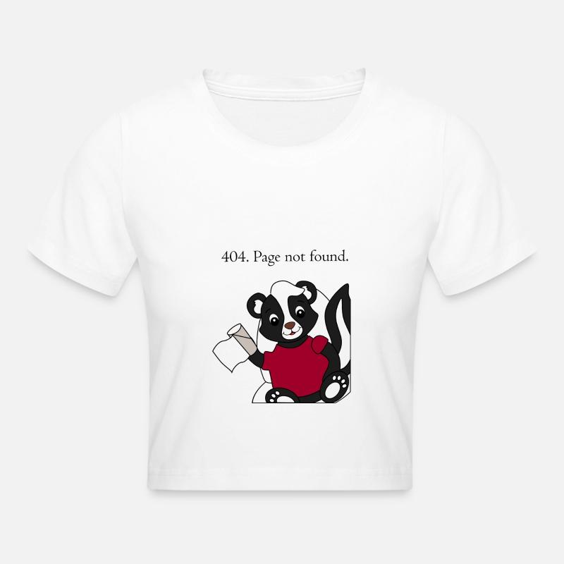 Skunk Pixie 404 Page not found - Cropped T-Shirt - white