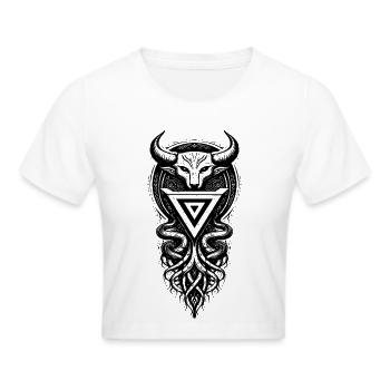 Dio slavo Veles Simbolo sacro - Maglietta crop - bianco - Fronte - Marisol (170cm)