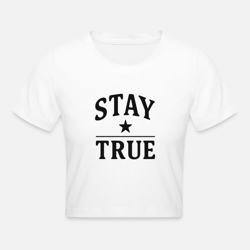 RESTEZ FIDÈLE - Crop top - blanc