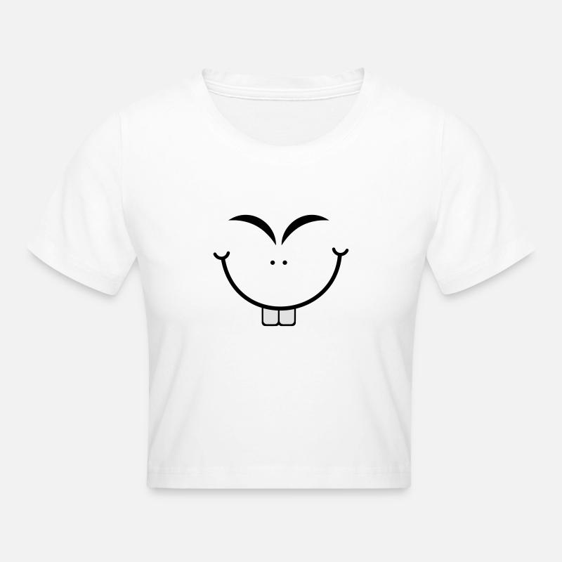 Drôle chinois 001 dessins ronds - Crop top - blanc