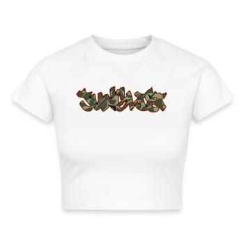 Junglist Camo Graffiti DNB Drum n Bass - Frauen Cropped T-Shirt - Weiß - Vorne - Marisol (170cm)