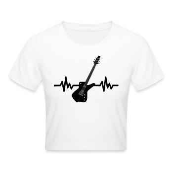 Heartbeat Guitare - Rock n Roll Punk Band Metal - Crop top - blanc - Devant - Marisol (170cm)