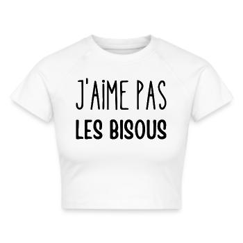 j'aime pas les bisous - Crop top - blanc - Devant - Marisol (170cm)