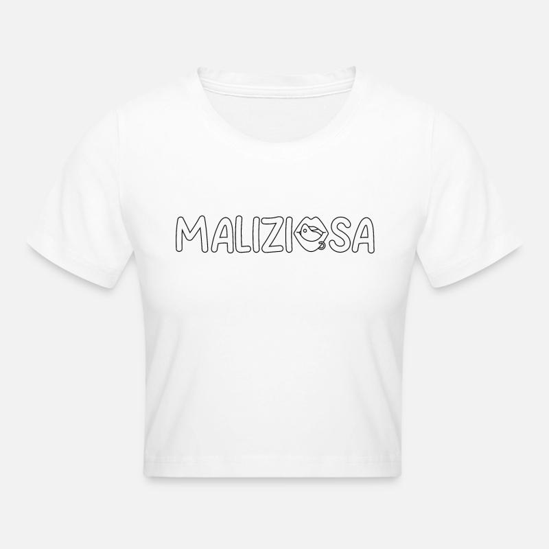 Noir de base espiègle - Crop top - blanc